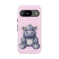 Cute Hippo Phone Case - Tough Cases, Animal Phone Cover, Kawaii Accessories, Gifts for Kids, Unique Tech Gear