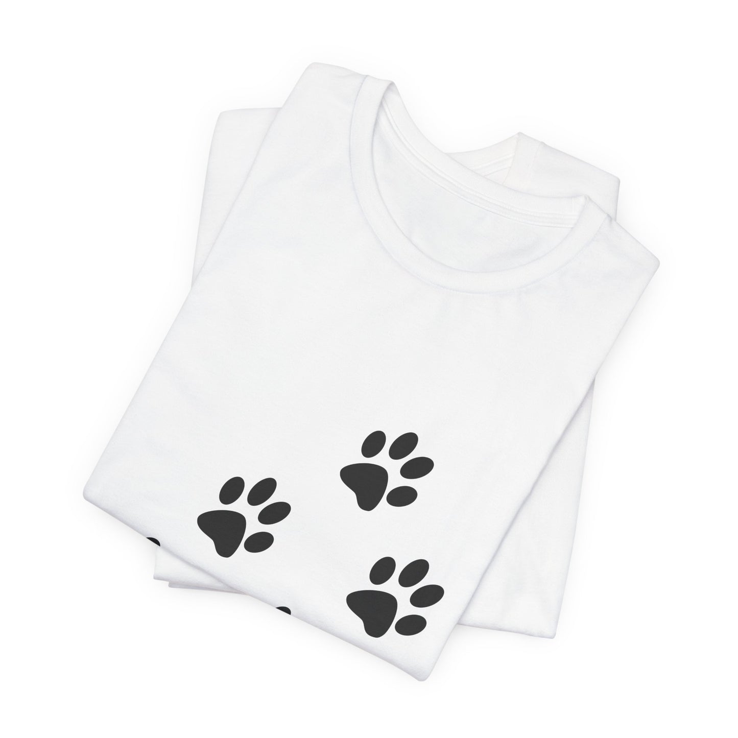 Paw Print Short Sleeve Tee | Unisex Animal Lover Shirt, Pet Owner Gift, Casual Wear, Gifts for Dog Lovers, Comfortable T-Shirt