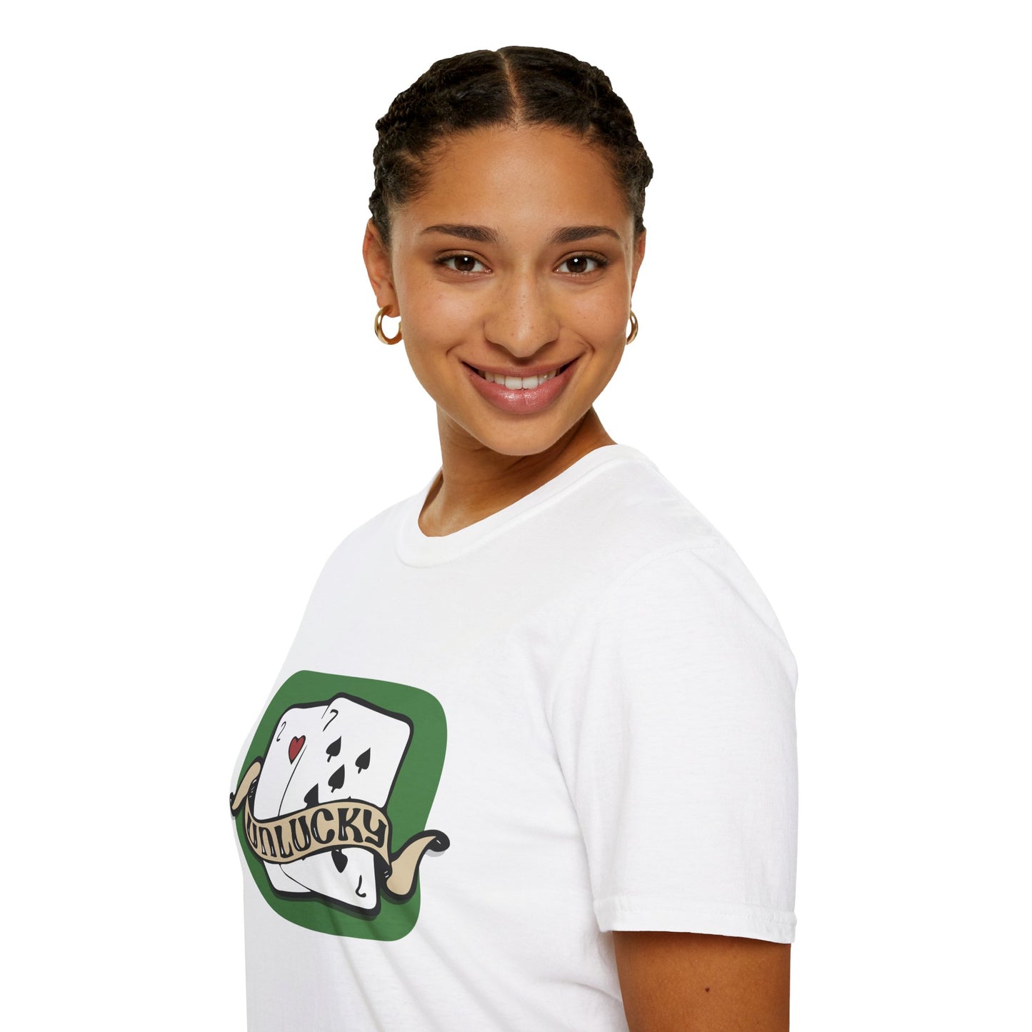 Unlucky Cards Graphic T-Shirt — Retro Poker Design