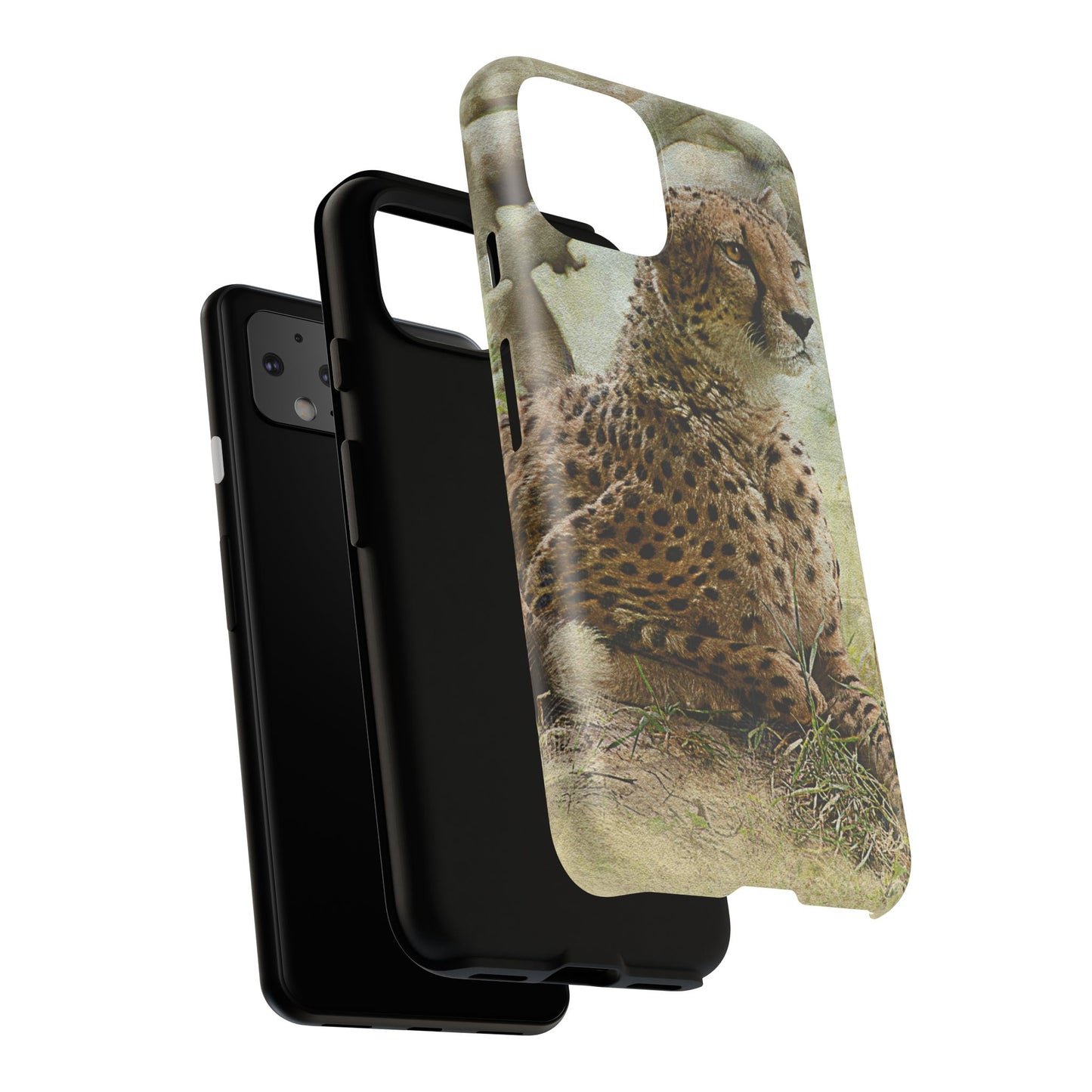 Cheetah Phone Case, Tough Cases, Animal Lover Gift, Wildlife Protection, Eco-Friendly Mobile Cover, Unique Phone Accessory
