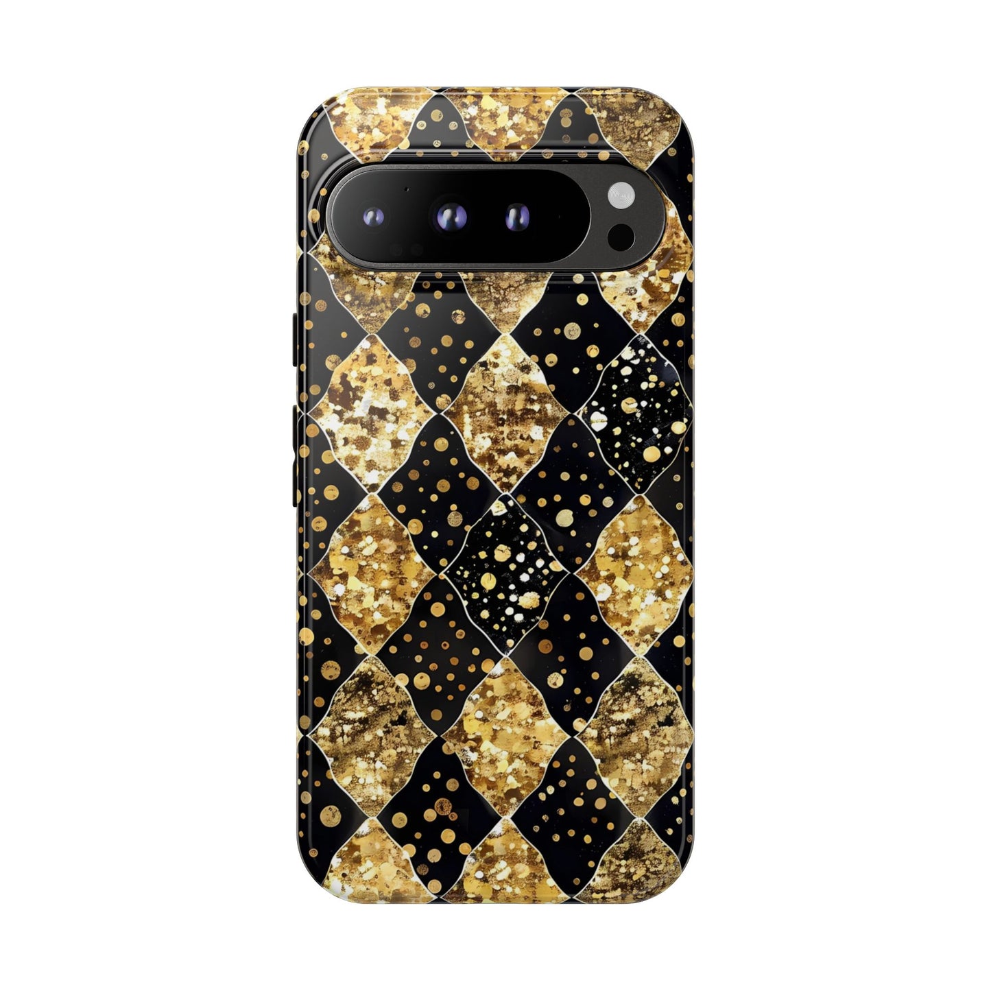 Elegant Gold & Black Phone Case for Tough Protection