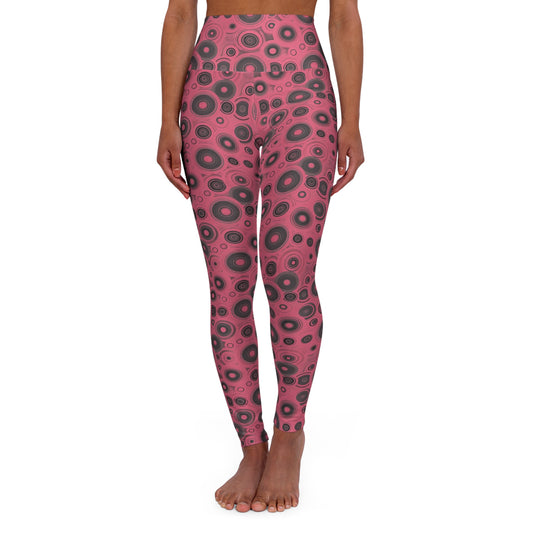 Funky High Waisted Yoga Leggings, Stylish Workout Pants