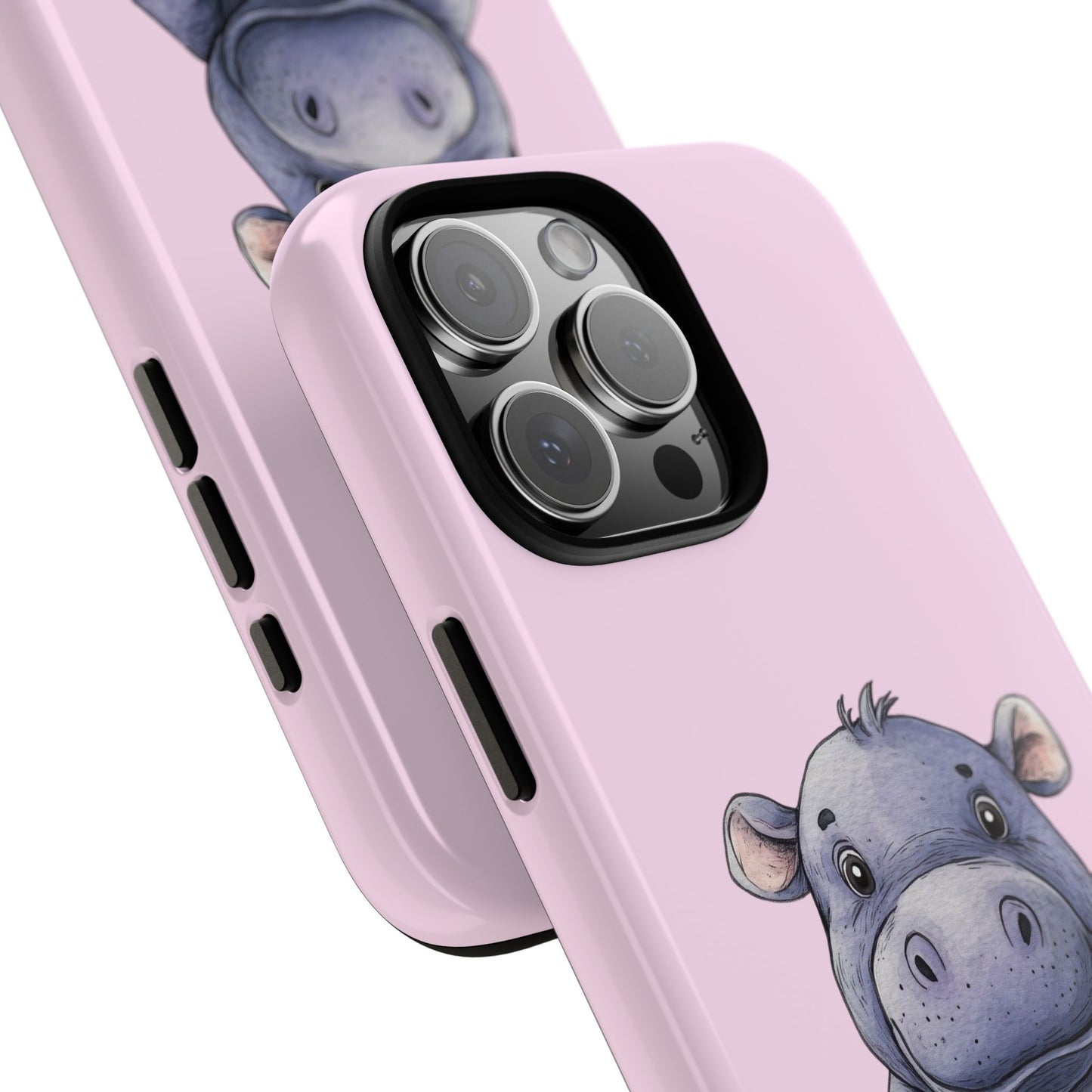 Cute Hippo Phone Case - Tough Cases, Animal Phone Cover, Kawaii Accessories, Gifts for Kids, Unique Tech Gear