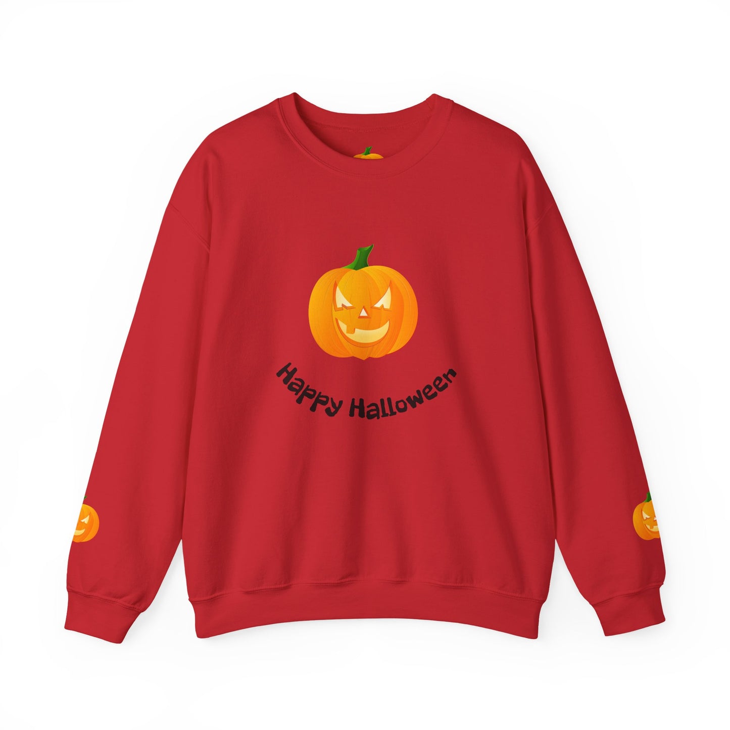 Halloween Pumpkin Sweatshirt, Cozy Fall Apparel, Unisex Crewneck for Halloween, Autumn Casual Wear, Fun Gift Idea