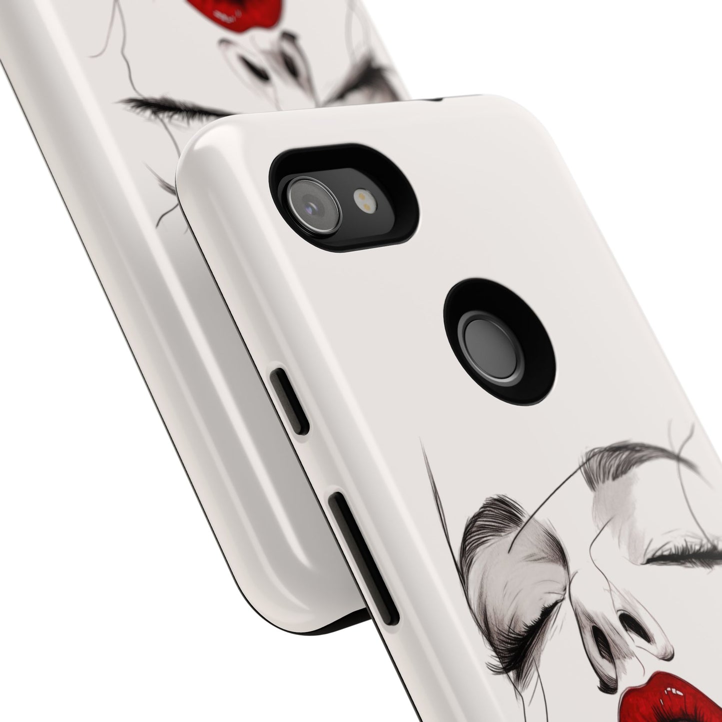 Stylish Phone Case with Artistic Lip Design, Femme Tech Accessory, Trendy Device Cover, Gift for Her, Unique Phone Accessories
