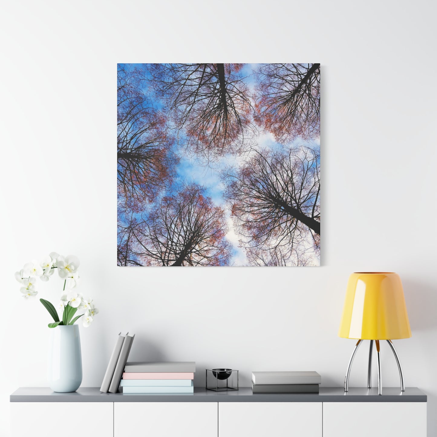 Winter Tree Canopy Matte Canvas Wall Art — Stretched 1.25"