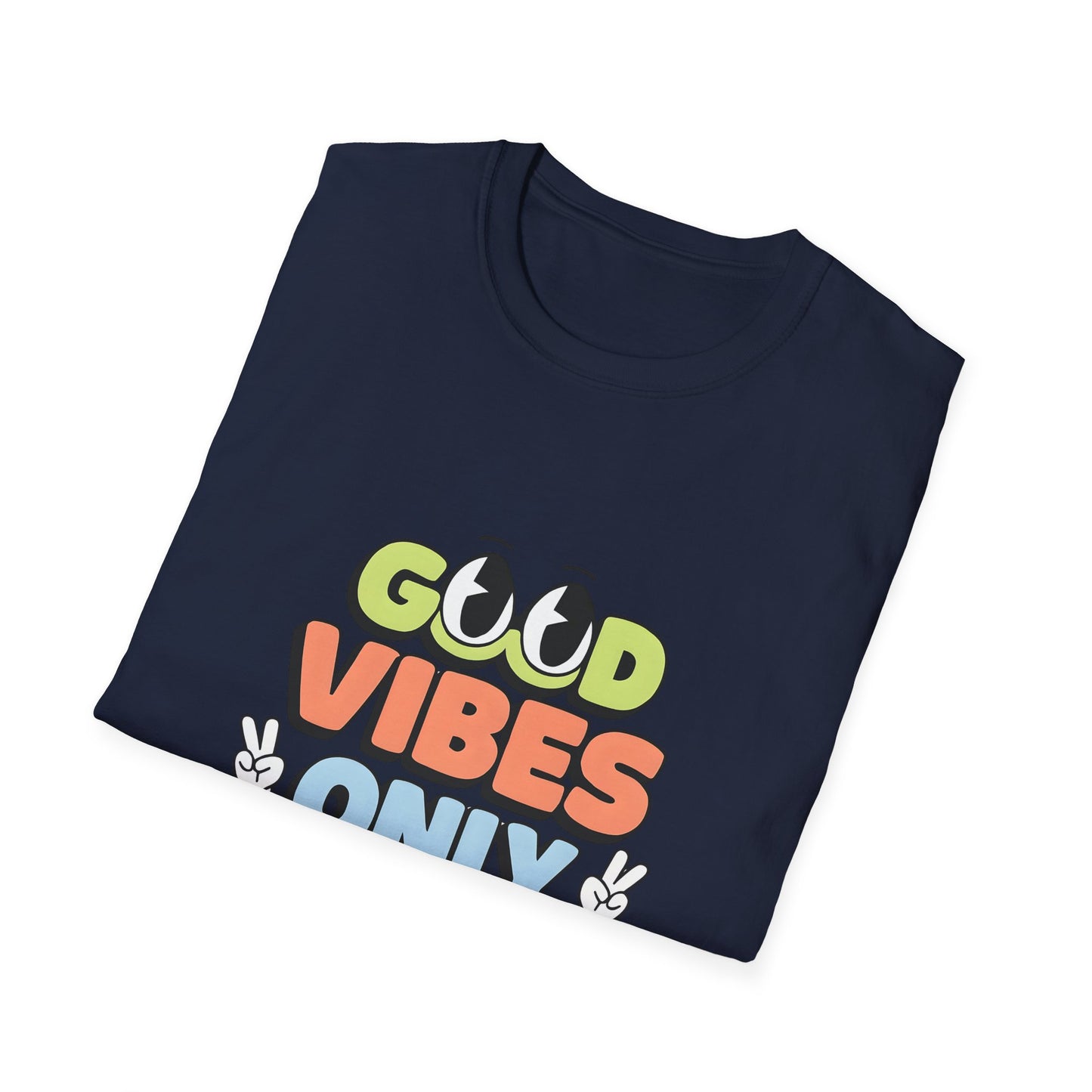 Good Vibes Only T-Shirt — Retro Smiley Graphic Tee