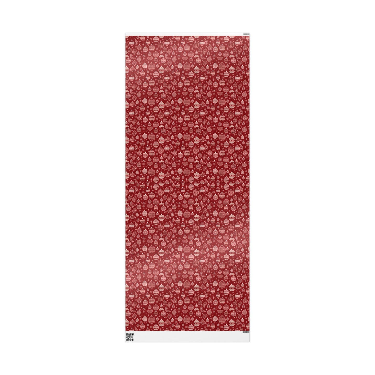 Festive Red Ornament Wrapping Paper Roll — Christmas Gift Wrap