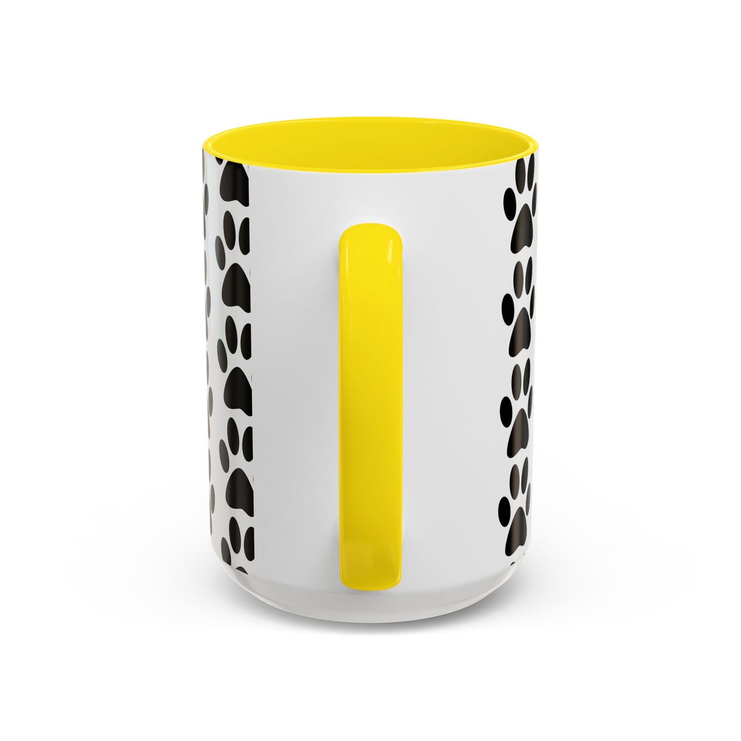 Paw Print Accent Coffee Mug - Dog Lover Gift, Black and White Pet Mug, Cute Animal Decor, Personalized Pet Owner Present, Coffee Tea Cup