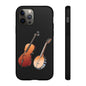 Musical Instrument Phone Case - Violin & Banjo Design, Music Lover Gift, Unique Phone Cover, Holiday Gift, Durable Tough Cases