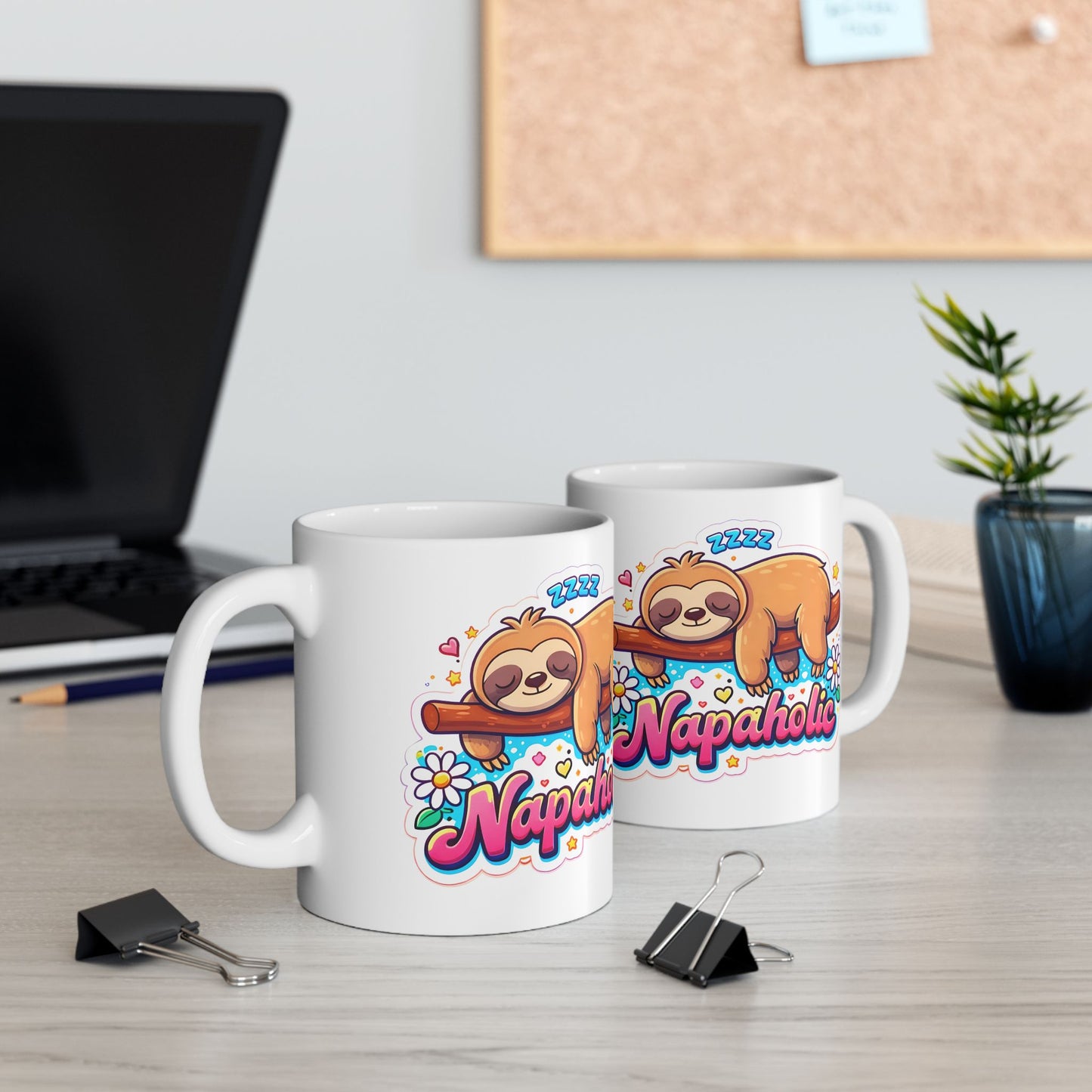 Sloth Napaholic Ceramic Mug — Cute Lazy Sloth Coffee Cup (11oz & 15oz)