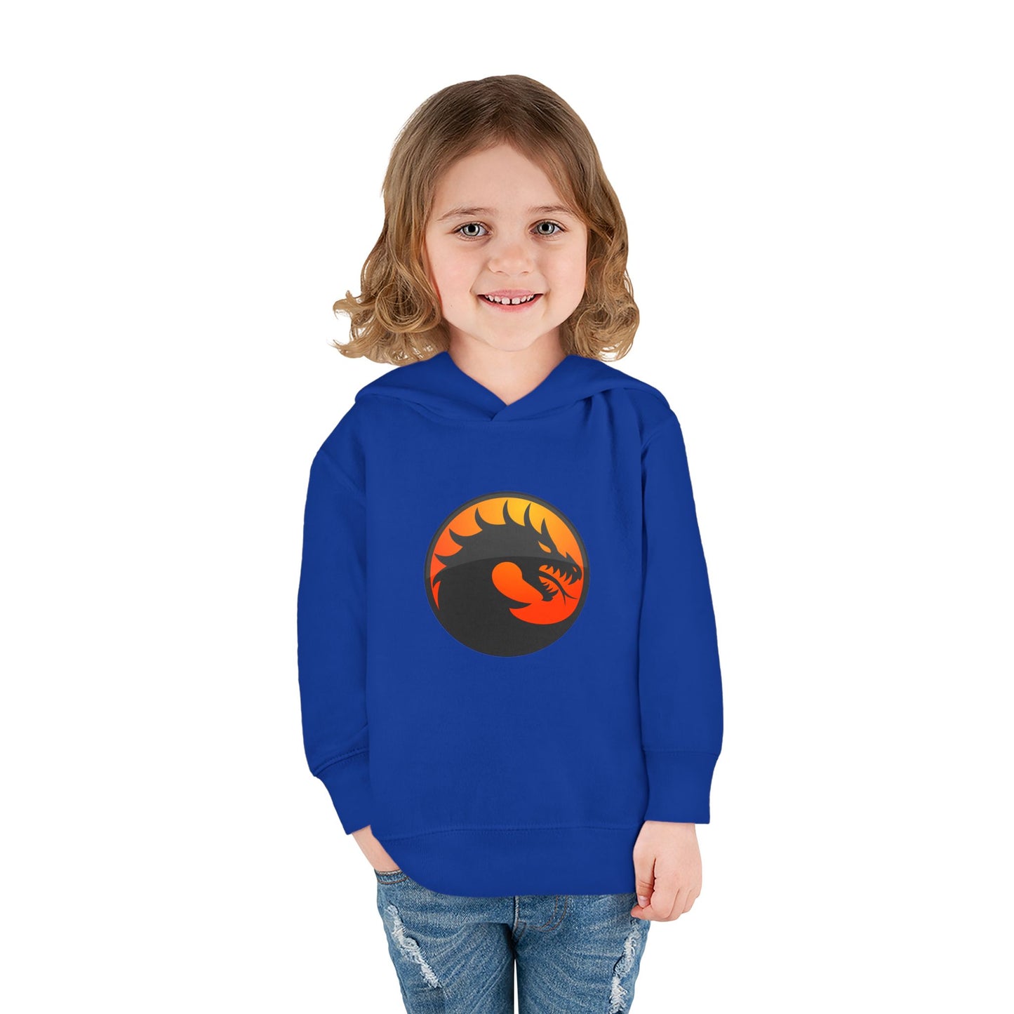 Toddler Fleece Hoodie with Dragon Design, Cozy Kids Pullover, Perfect for Playtime, Birthday Gift, Halloween Costume, Dragon Lover Apparel