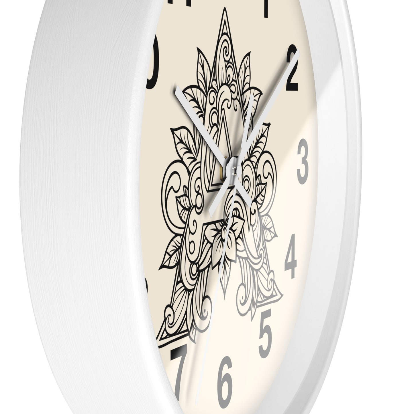 Boho Floral Wall Clock, Home Decor, Gift for Her, Bohemian Style, Living Room Wall Art, Unique Timepiece, Handmade Clock
