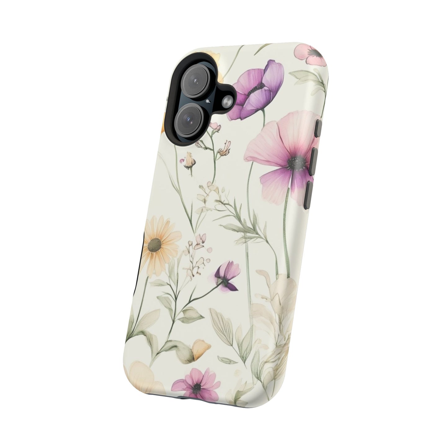 Floral Watercolor Magnetic Impact-Resistant Phone Case