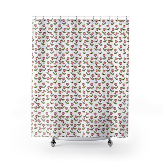 Floral Shower Curtain, Charming Bathroom Decor, Spring Vibes, Wedding Gift Idea, Home Makeover, Bath Accessories