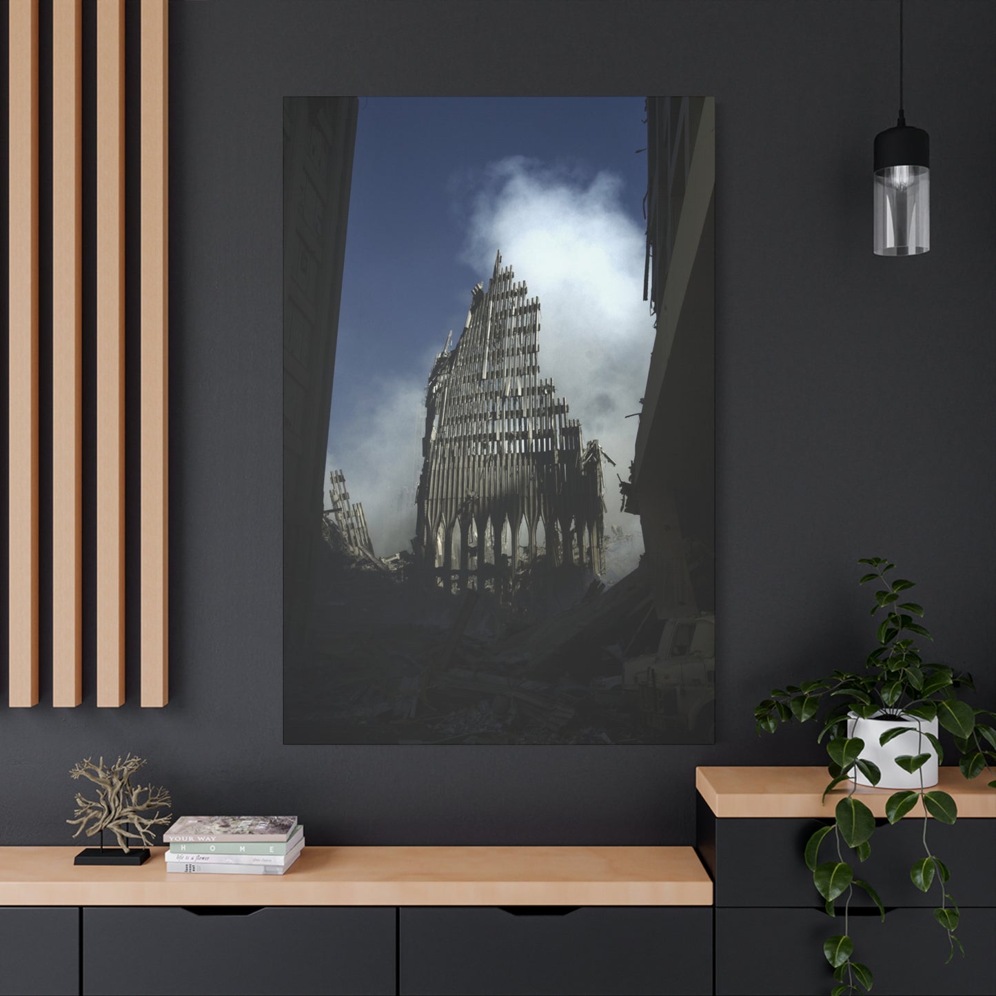 Matte Stretched Canvas - Ruined Cathedral Architectural Print