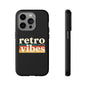 Retro Vibes Phone Case, Tough Phone Cover, Vintage Style Case, Gift for Music Lovers, Retro Aesthetic Accessory