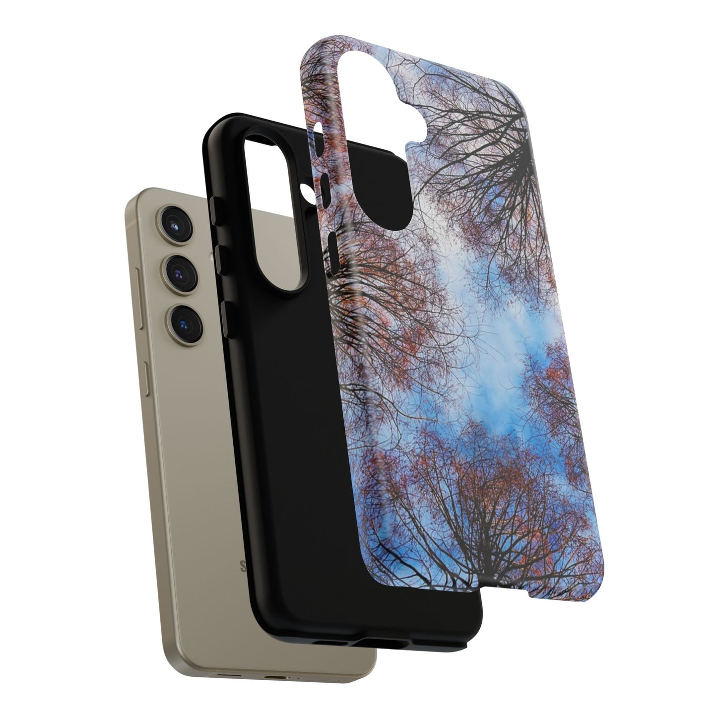 Skyward Trees Phone Case — Nature Forest Canopy Protective Tough Case