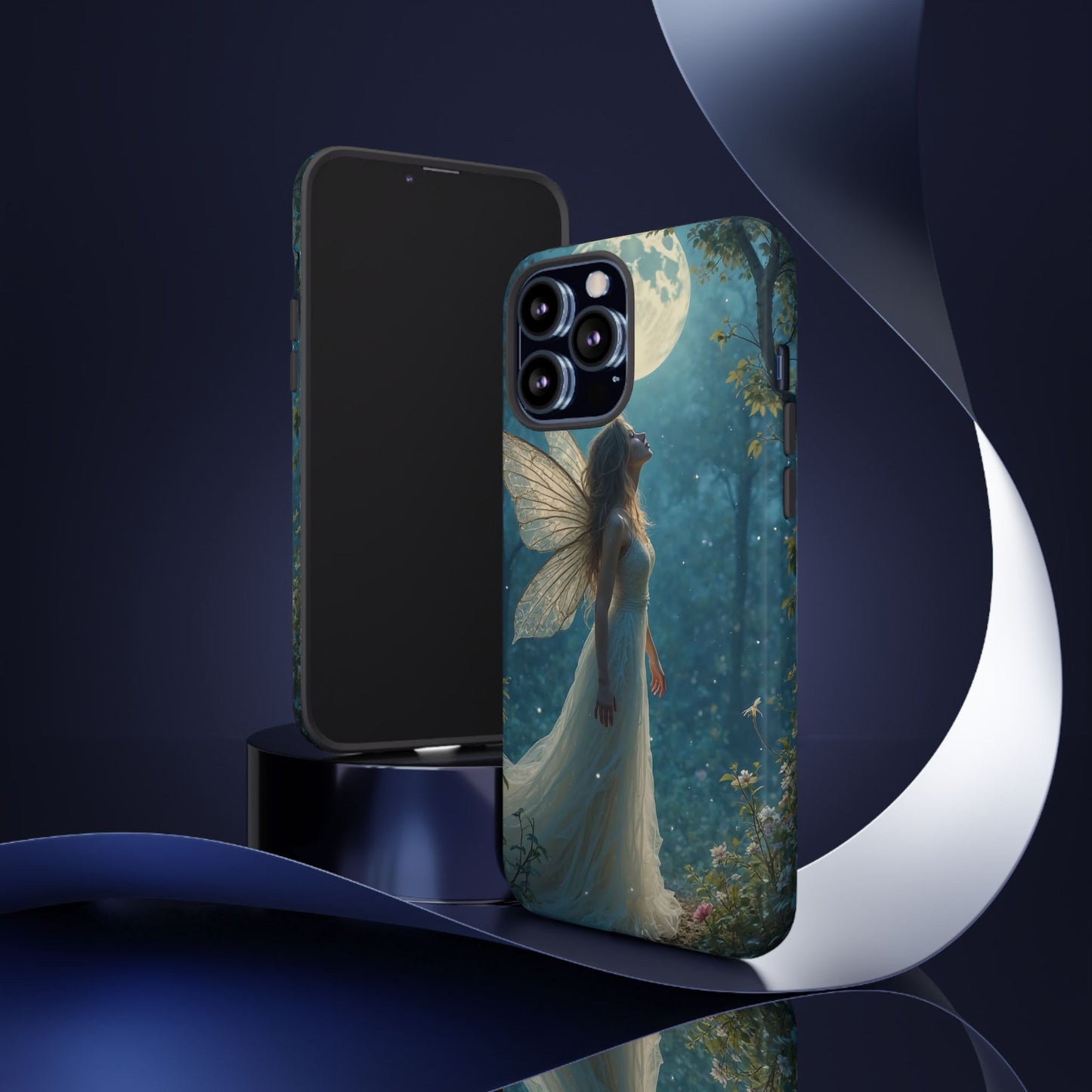 Fairy Moon Phone Case | Tough Cases for Nature Lovers, Fantasy Gift, Boho Phone Accessory, Ethereal Aesthetic, Magical Design