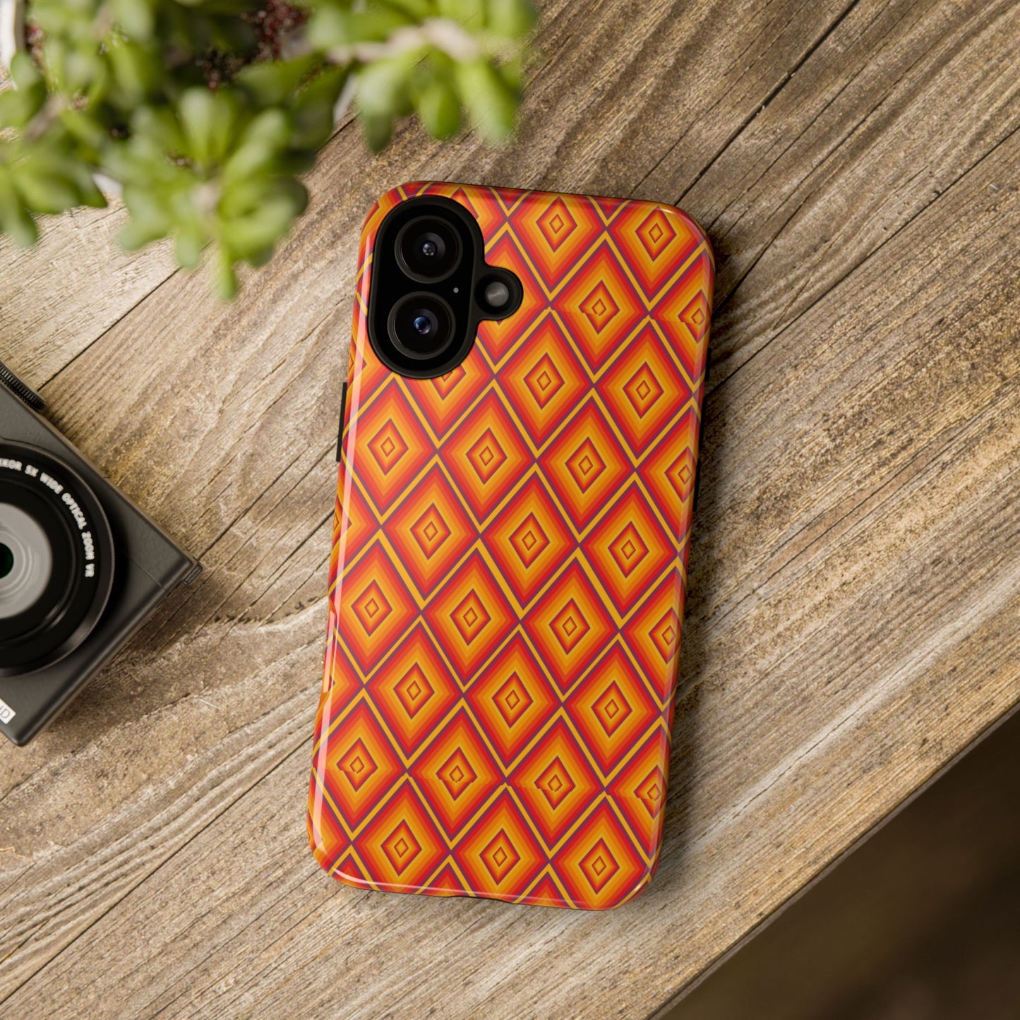 Geometric Phone Case, Tough Cases for Protection, Stylish Smartphone Cover, Vibrant Patterned Phone Accessory, Unique Gift Idea, [...]