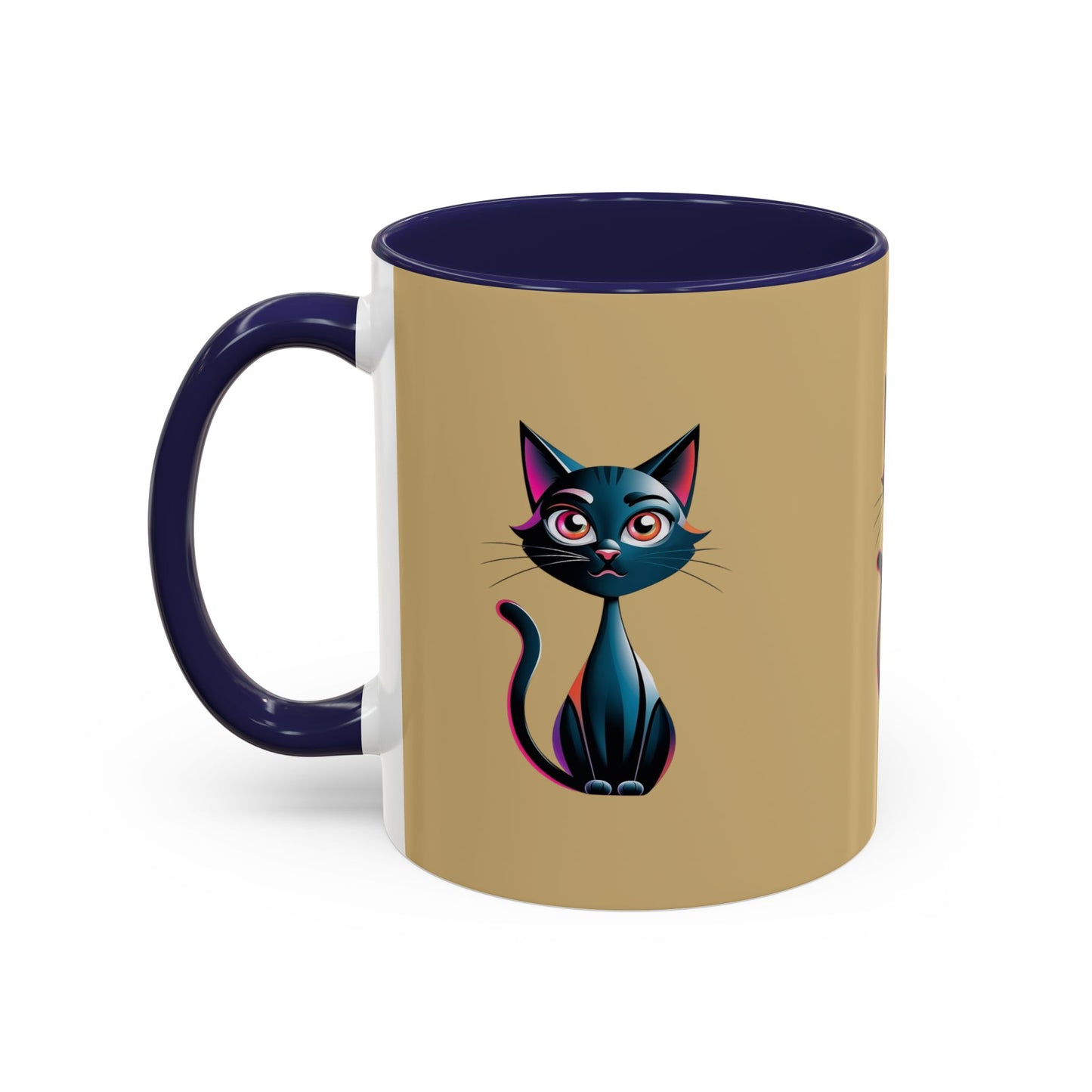 Cute Cat Accent Coffee Mug - Perfect for Cat Lovers, Gift for Birthdays, Home Decor, Animal Enthusiasts, Fun Kitchenware
