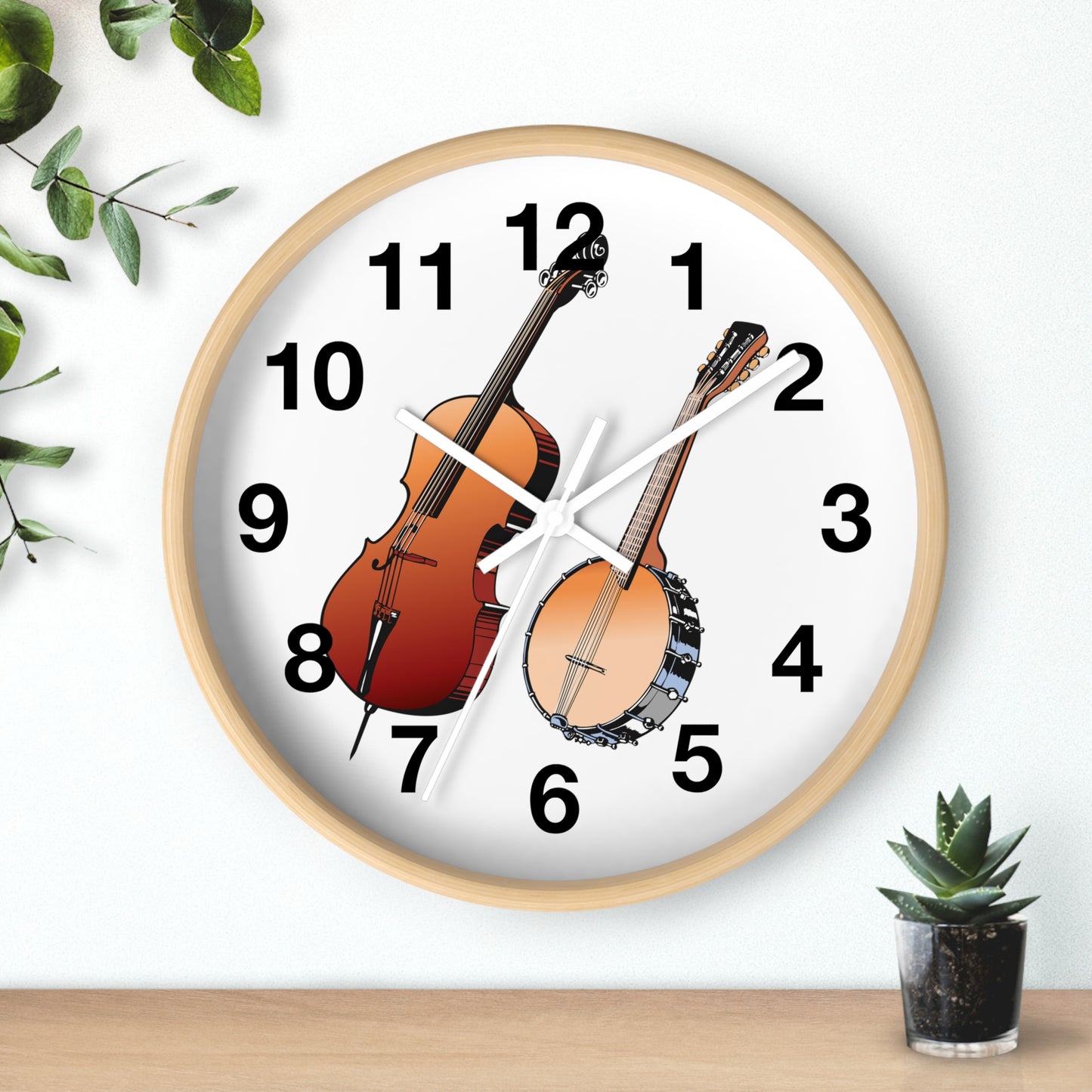 Musical Instruments Wall Clock, Perfect for Musicians, Home Decor, Gift for Music Lovers, Classroom Accents, Vibrant Art