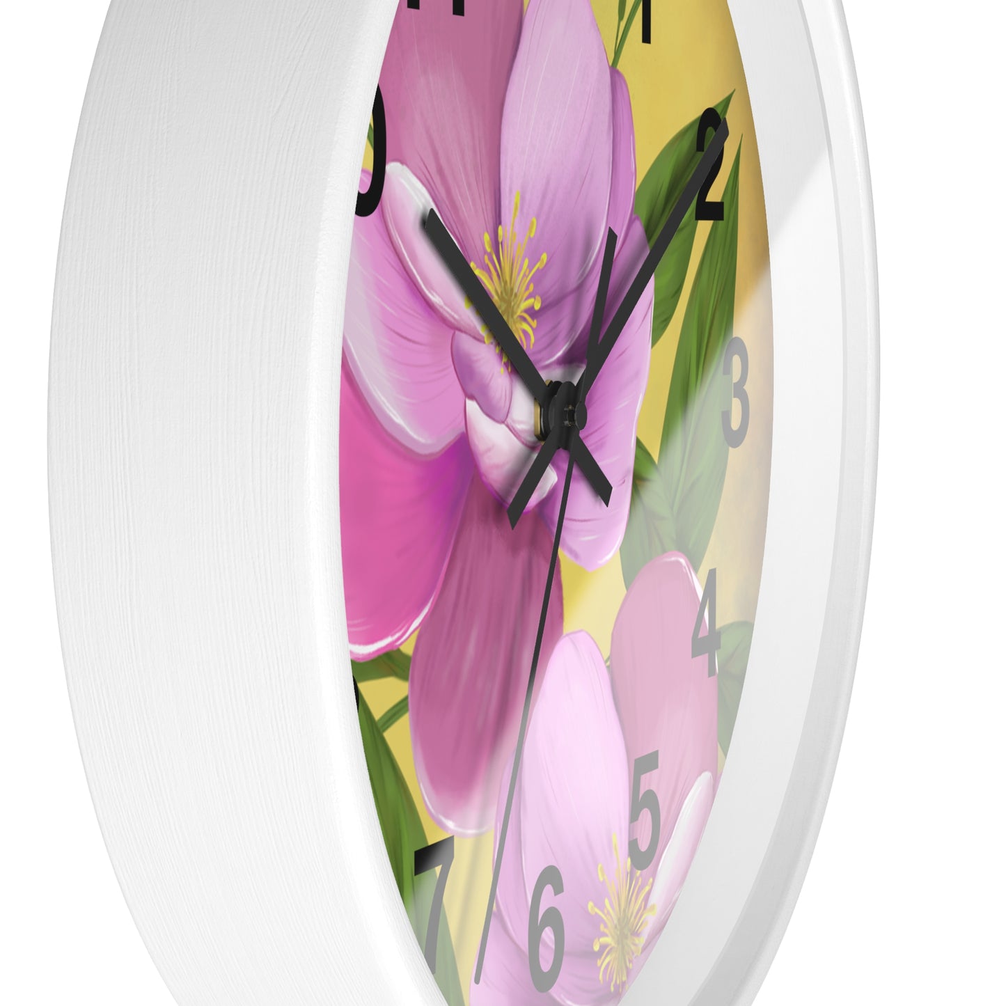 Floral Wall Clock, Boho Decor for Home, Functional Art, Gift for Her, Living Room Accent