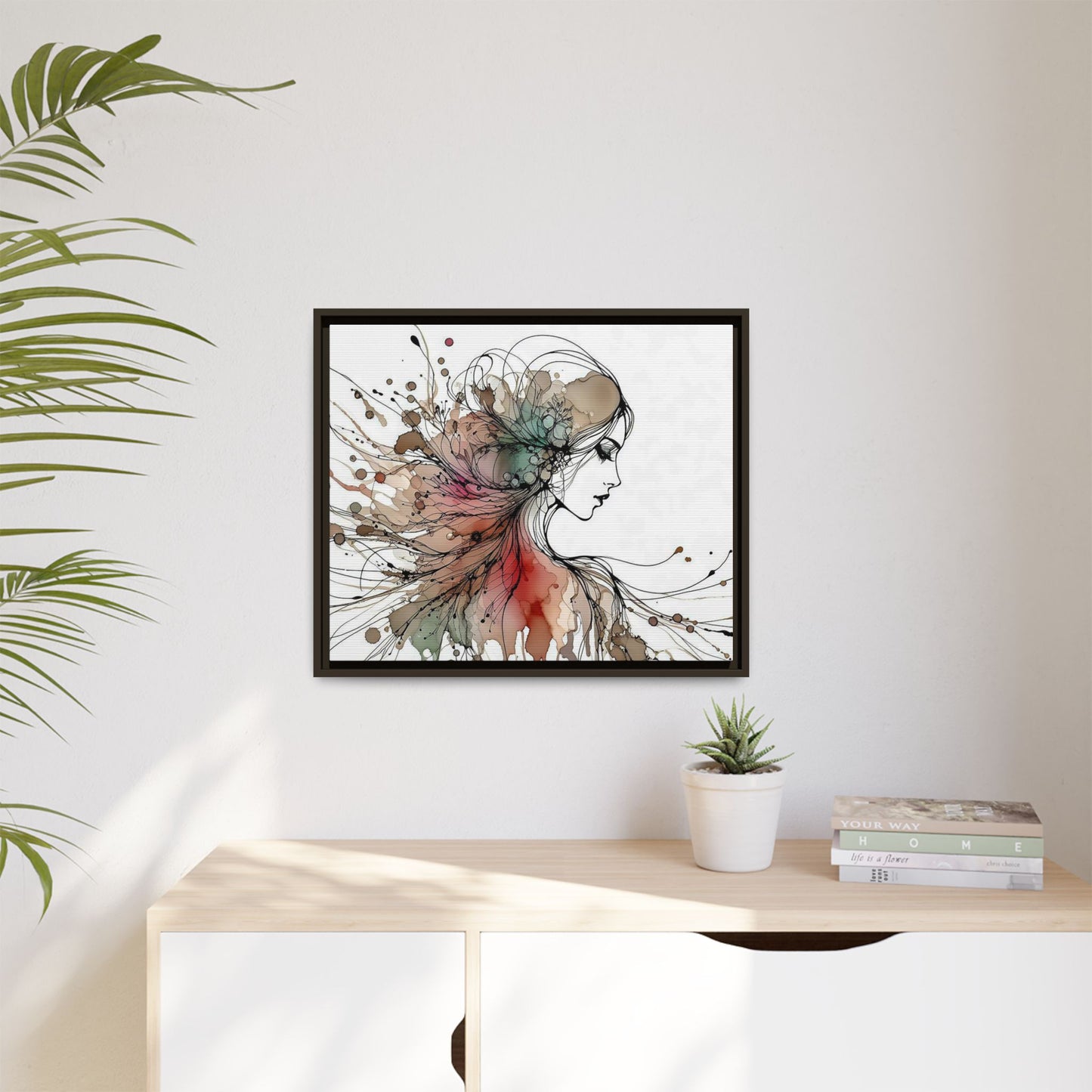 Matte Canvas, Framed (Multi-color) - Girl Whispers