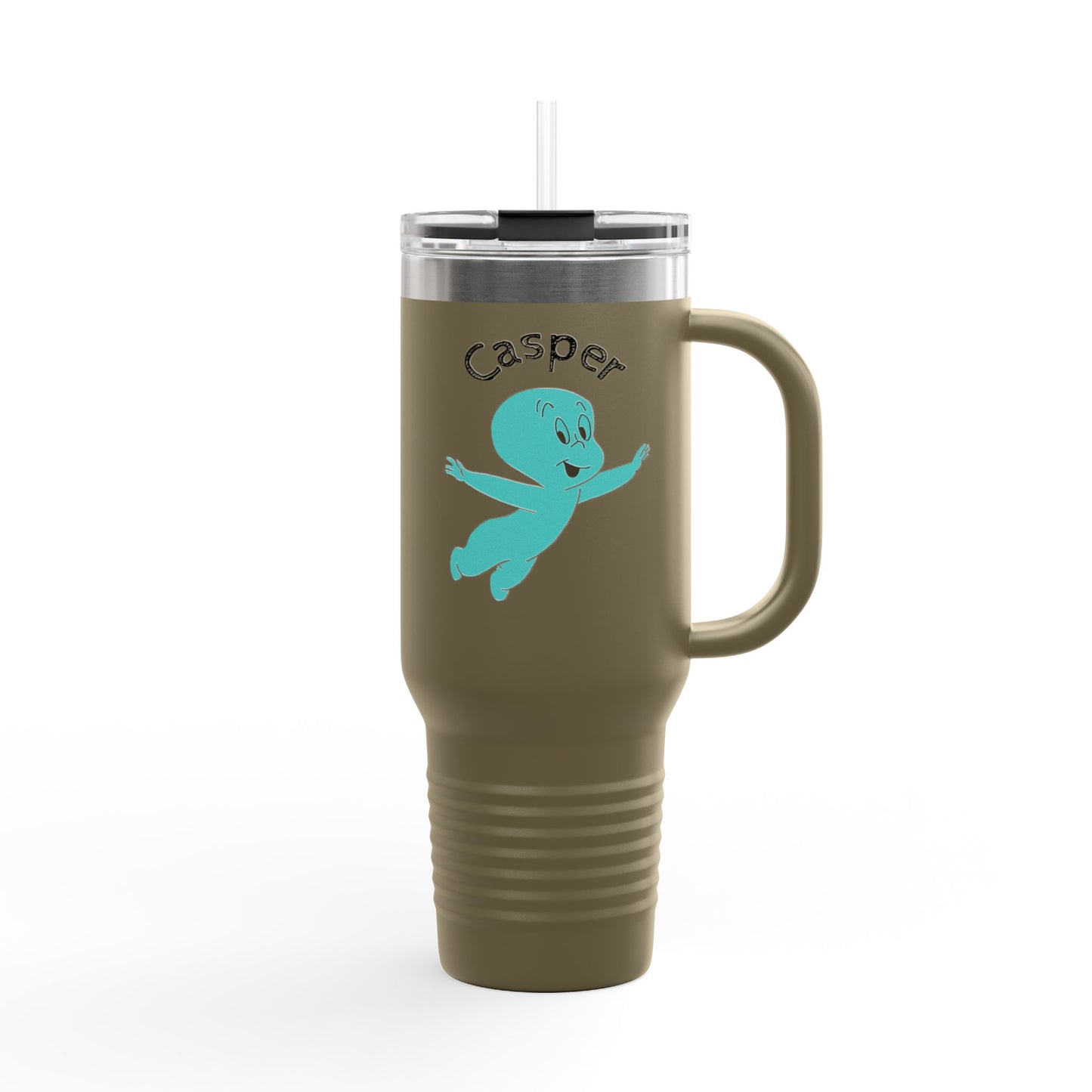 Casper the Friendly Ghost Insulated Travel Mug, Cute Ghost Mug for Kids, Personalize Your Drink, Halloween Gift, Durable Travel Cup