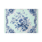 Blue Floral Glass Cutting Board — Vintage Delft-Style Kitchen Serving & Chopping Board