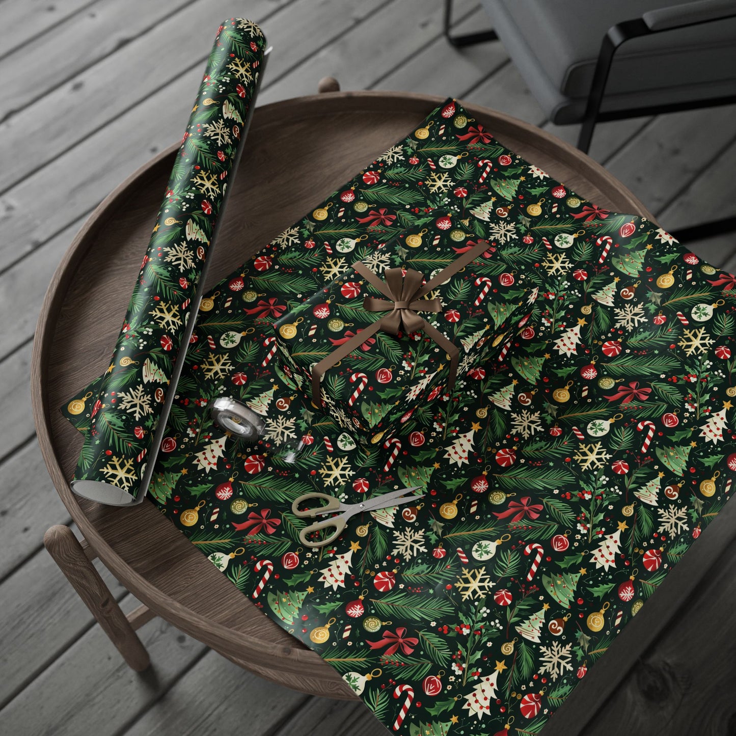 Festive Holiday Wrapping Paper, Christmas Gift Wrap, Eco-Friendly Wrapping, Seasonal Decoration, Unique Gift Presentation