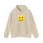 Smiley Face Hooded Sweatshirt, Unisex Cozy Hoodie, Casual Streetwear, Perfect Gift for Friends, Happy Apparel for Everyday Wear