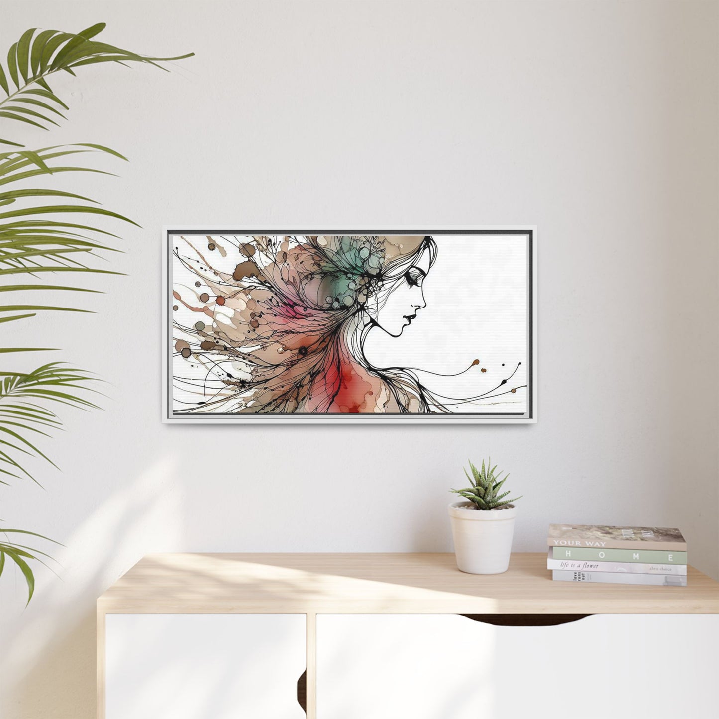 Matte Canvas, Framed (Multi-color) - Girl Whispers