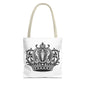 Crown Design Tote Bag, Royal Style Shopping Tote, Chic Grocery Bag, Gift for Her, Fashionable Accessories