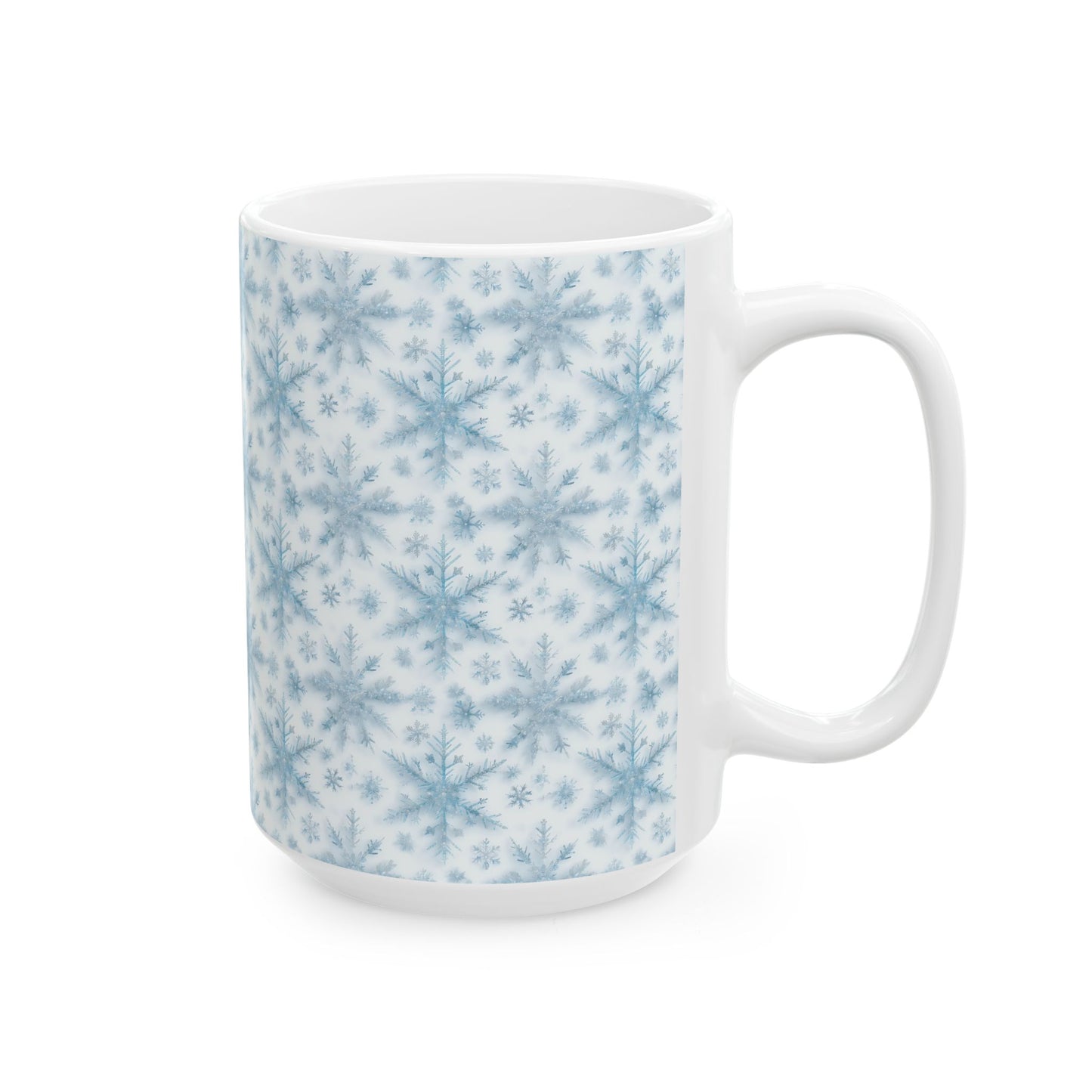 Winter Wonderland Ceramic Mug - Cozy Snowflake Design, Perfect for Hot Cocoa, Holiday Gifts, Home Decor, Winter Celebrations