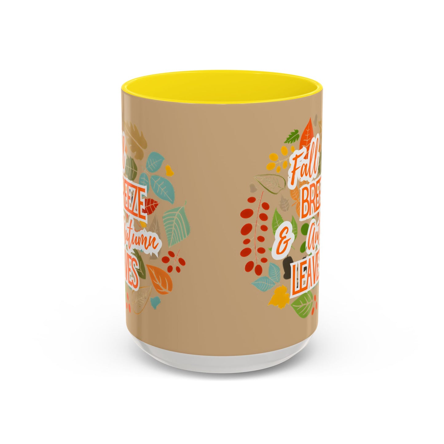 Fall Breeze & Leaves Coffee Mug, Autumn Mug, Seasonal Drinkware, Cozy Kitchen Decor, Perfect Gift for Fall Lovers