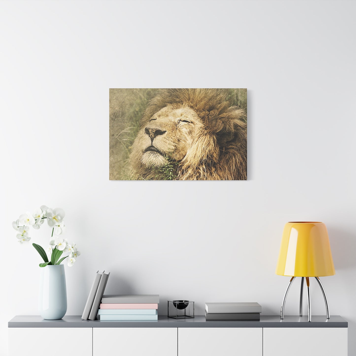 Lion Portrait Matte Canvas Print — Stretched 1.25" Wall Art