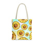 Sunny Floral Tote Bag, Eco-Friendly Shopping Bag, Beach Bag Summer Accessory