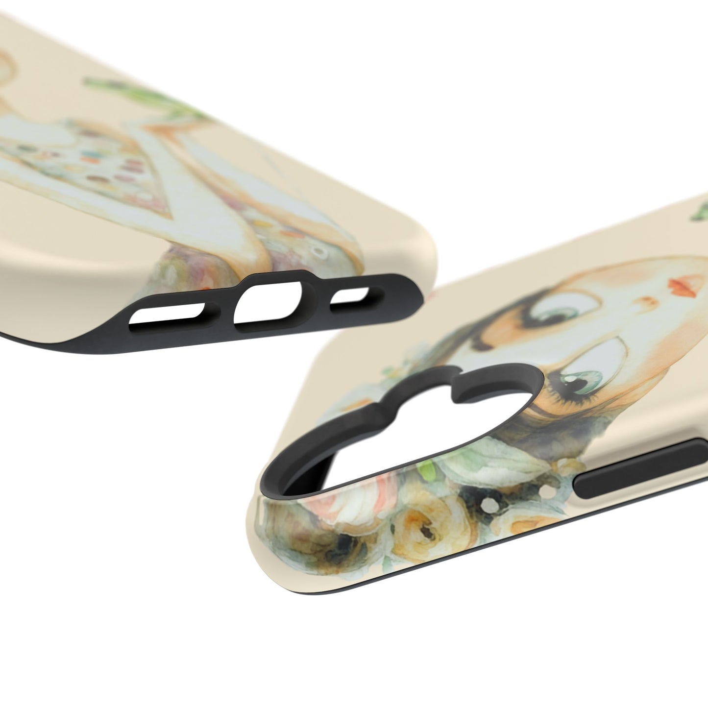 Whimsical Girl with Frog Magnetic Impact Phone Case