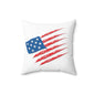 Patriotic Square Pillow, Home Decor, Americana Accent Cushion, Independence Day Gift, Red White Blue Throw Pillow