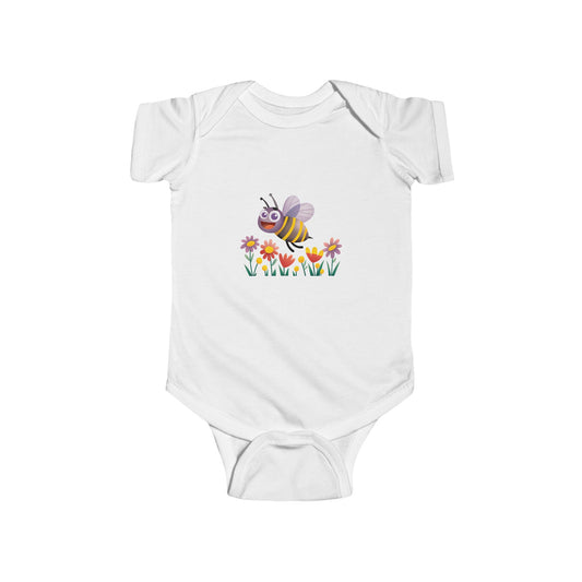 Cute Bee Baby Bodysuit, Infant Jersey Bodysuit, Baby Shower Gift, Toddler Outfit, Spring Clothing, Eco-Friendly Baby Wear
