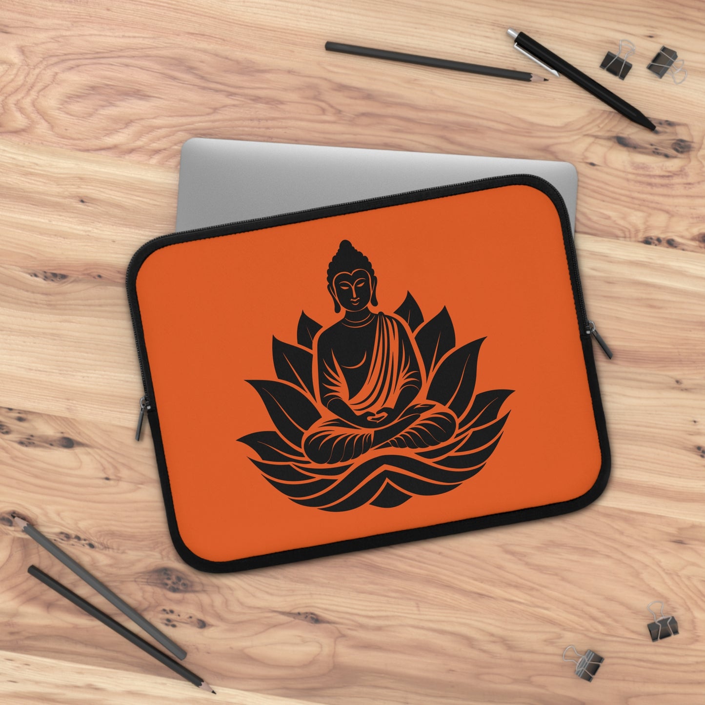 Zen Buddha Laptop Sleeve - Meditation Case, Tech Accessory for Yogis, Gift for Students, Celebrate Mindfulness, Eco-Friendly Carrying