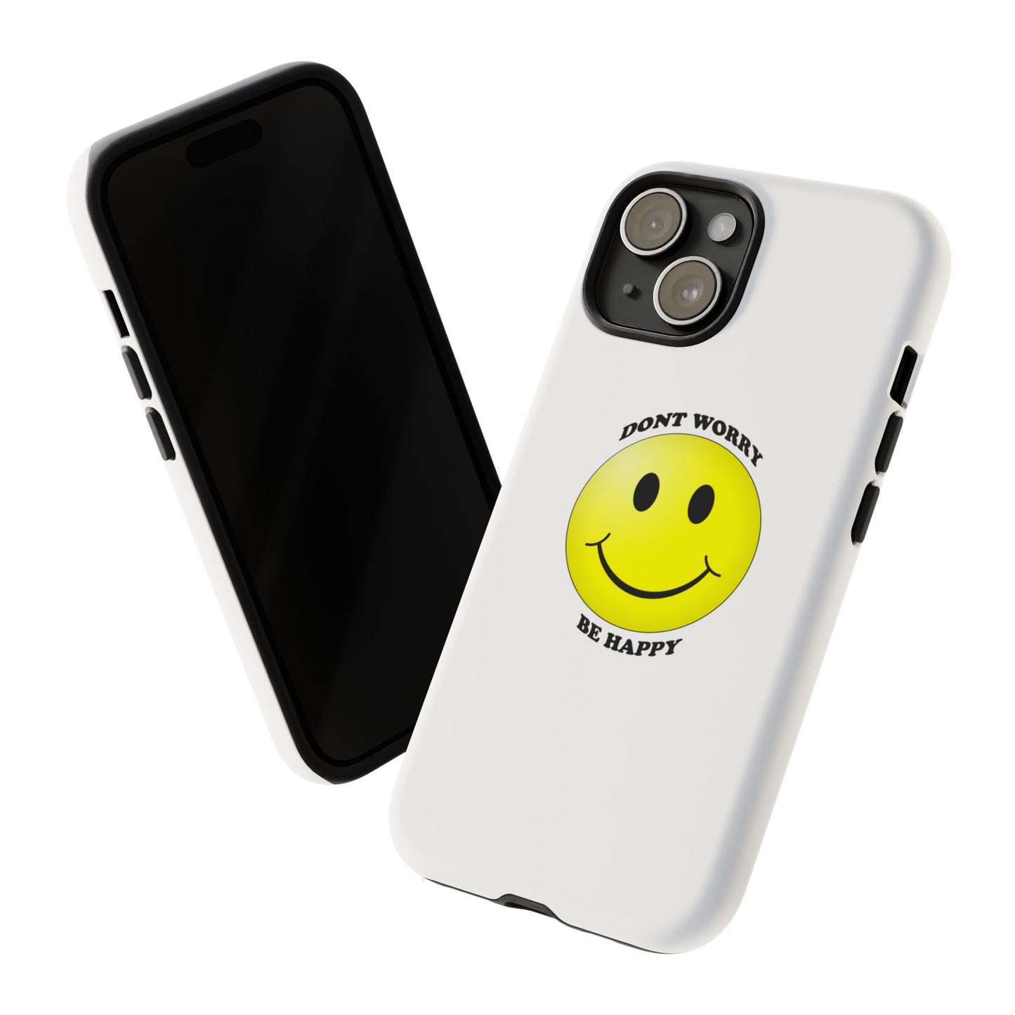 Happy Face Phone Case, Tough Cases, Don’t Worry, Be Happy, Cute Gift for Friends, Positive Vibes, Fun Mobile Accessories