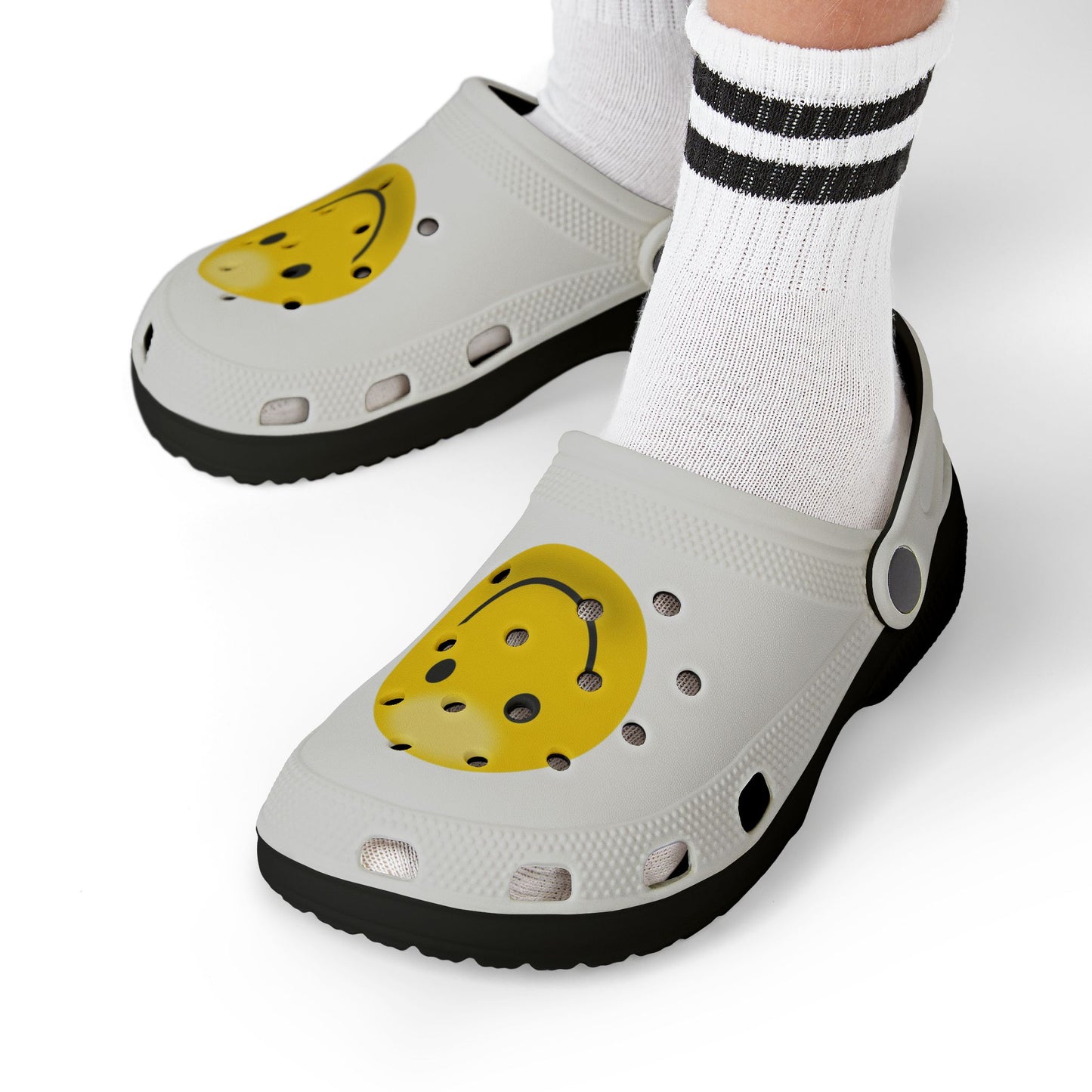 Smiley Face Clogs, Kid's EVA Foam Shoes, Comfortable Summer Footwear, Fun Playtime Shoes, Gift for Kids, Cute Garden Clogs