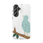 Birdsong Phone Case — Cute Blue Bird on Branch Protective Case