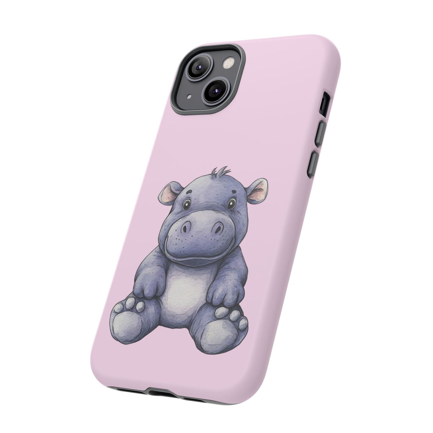 Cute Hippo Phone Case - Tough Cases, Animal Phone Cover, Kawaii Accessories, Gifts for Kids, Unique Tech Gear