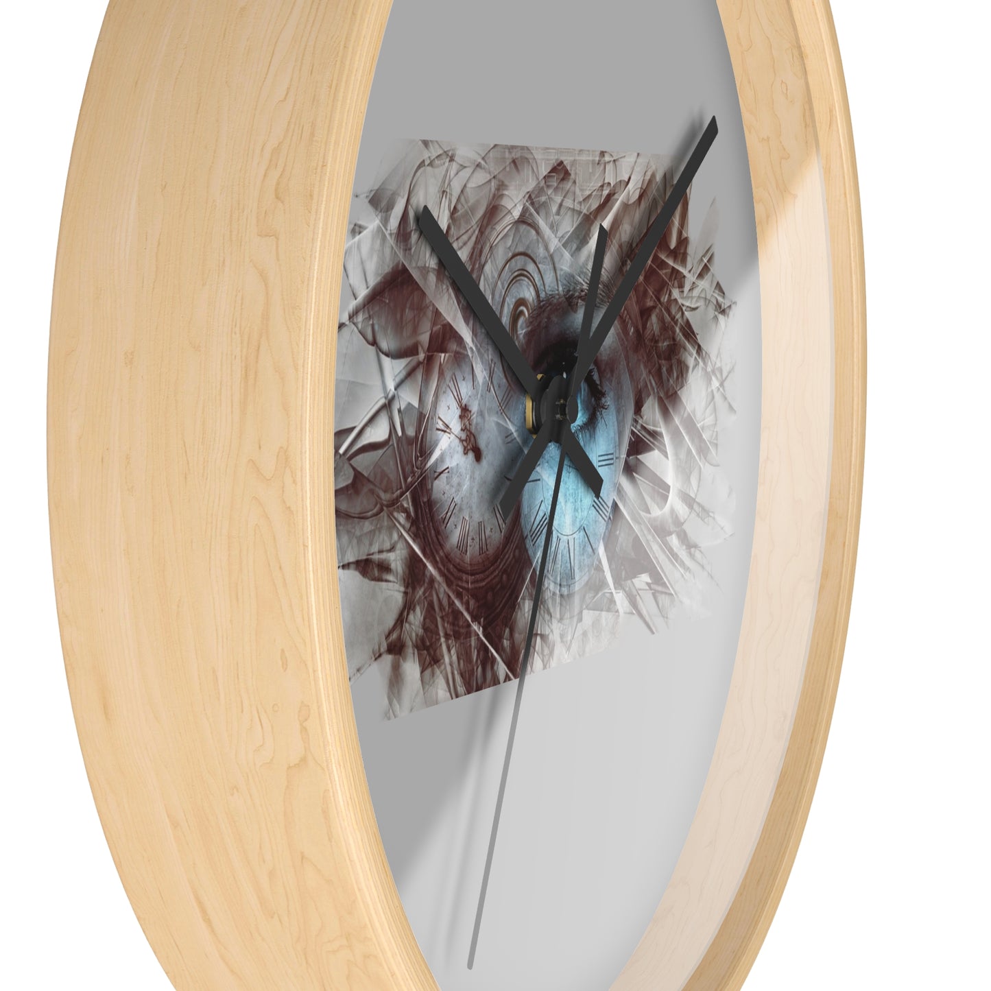 Rustic Eye Art Wall Clock, Unique Home Decor, Gift for Art Lovers