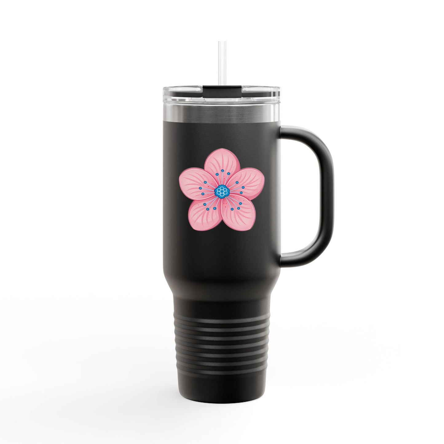 Charming Floral Insulated Travel Mug | 40oz Coffee Cup, Personalized Gift, Summer Hydration, Eco-Friendly Drinkware, Perfect for Road Trips