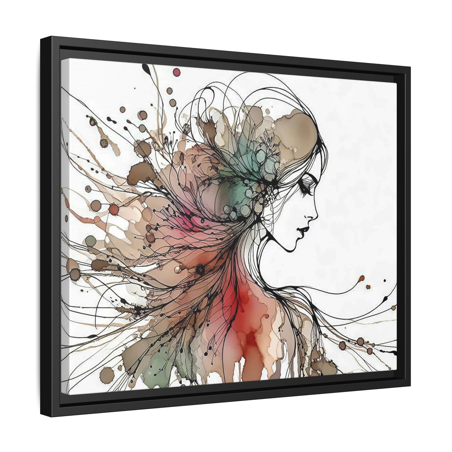 Matte Canvas, Framed (Multi-color) - Girl Whispers