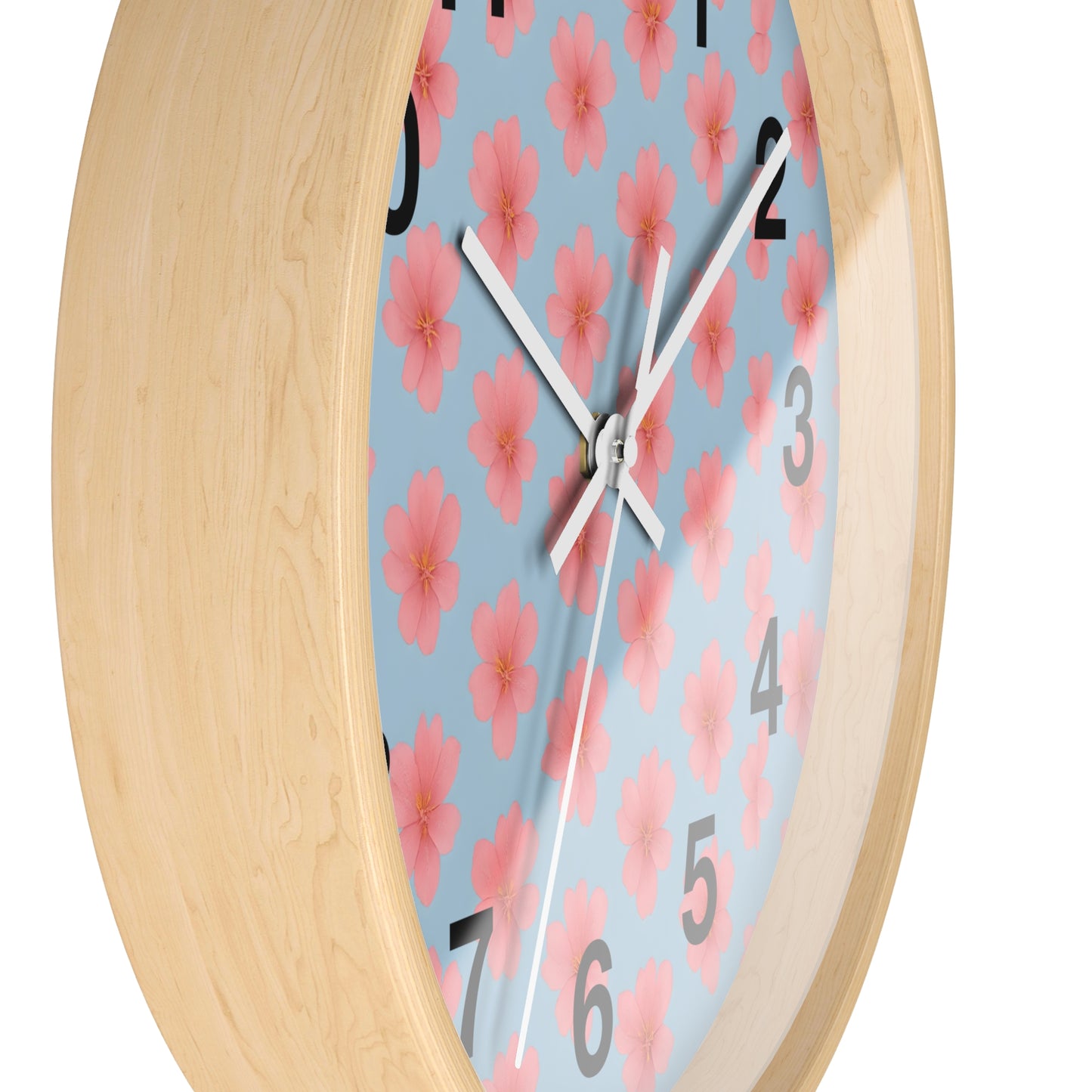 Floral Elegance Wall Clock, Home Decor, Gift for Her, Kitchen Wall Clock, Spring Decor, Office Decor, Floral Clock